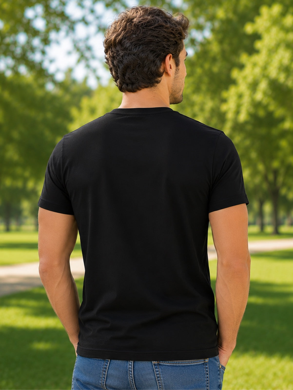 NOMAiX PAWS Husky T-Shirt for Men - My Husky Deserves an Oscar - Funny Dog Dad Gift Tee - Black - Back
